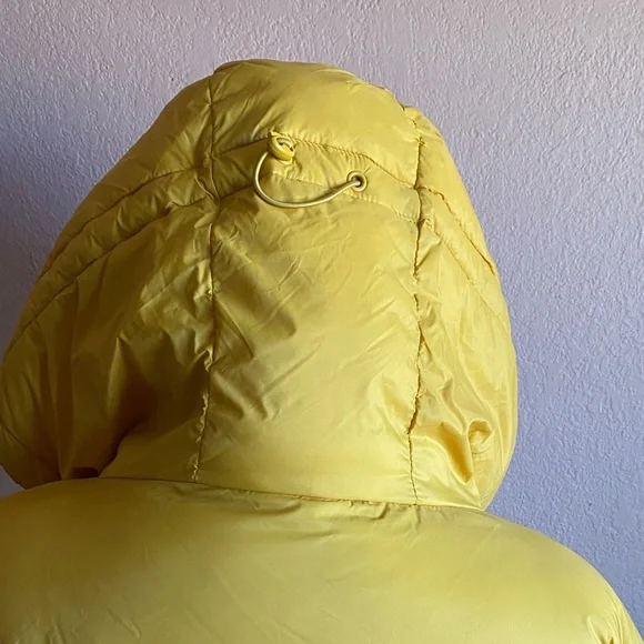 Zara Mustard Yellow Hooded Puffer Jacket - Picture 4 of 14